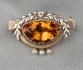 Edwardian Citrine and Diamond Flower Basket Brooch