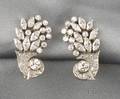 Platinum and Diamond Earclips