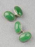 Art Deco Platinum and Jadeite Cuff Links Tiffany  Co