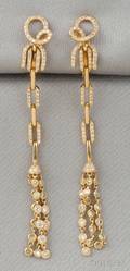 18kt Gold and Diamond Earpendants