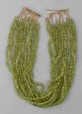Peridot Bead Necklace