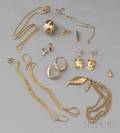 Group of Miscellaneous 18kt and 14kt Gold Jewelry and Findings