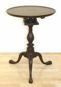 Frank Auspitz York Pennsylvania Queen Anne style walnut candlestand