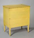 Shaker Pine and Maple Chrome Yellowpainted Storage Bin