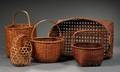 Five Woven Splint Baskets