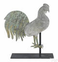 Rare cast zinc rooster weathervane 19th c