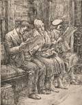 Reginald Marsh American 18981954 Subway  Three People