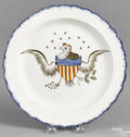 Pearlware blue feather edge plate 19th c