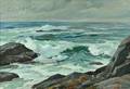 Aldro Thompson Hibbard American 18861972 Surf on a Rocky Shore
