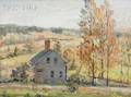 Anthony Thieme American 18881954 Country House in Autumn