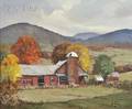 Otis Pierce Cook Jr American 19001980 Red Barn in Autumn