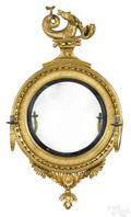 Giltwood convex mirror ca 1800