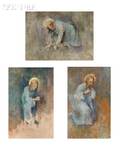 Emil Soren Emil Carlsen American 18481932 Three Works Studies for O Ye of Little Faith