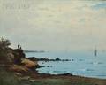John Joseph Enneking American 18411916 Coastal View with Figures Left