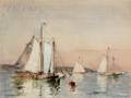 Walter Franklin Lansil American 18461925 Coasting Schooners Off Shore