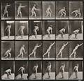 Eadweard Muybridge British 18301904 Two Images from ANIMAL LOCOMOTION Plate 307 Discus Throw