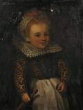 Attributed to Simon de Vos Flemish 16031676 Portrait of a Young Girl
