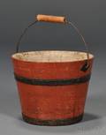 Redpainted Shaker Wooden Pail