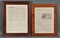 Framed Shakerrelated Newspaper and Indenture