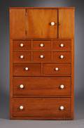 Pine Shaker Cupboard over Ten Drawers