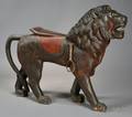 Polychrome Carved Lion Carousel Figure