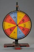 Polychromepainted Wooden Game of Chance