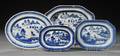 Four Canton Porcelain Platters