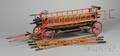 Painted Wood Sheet Metal and Cast Iron Fire Ladder Wagon Model
