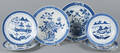 Two blue and white Imari porcelain plates