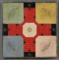 Polychromepainted and Giltstenciled Parcheesi Game Board