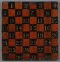 Painted Yellow Pine Checkerboard with Numerals 132