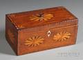 Inlaid Mahogany Veneer Tea Caddy