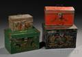 Four Paintdecorated Tinware Boxes