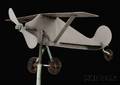 Sheet Zinc Copper and Iron Wirework Airplane Weathervane