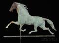Molded Copper and Cast Iron Running Horse Weathervane