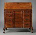 Chippendale Carved Mahogany Blockfront Slantlid Desk