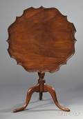 Mahogany Carved Tilttop Tea Table