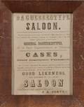Framed Printed DAGUERREOTYPE SALOON Broadside