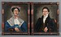 Erastus Salisbury Field Connecticut River Valley and Eastern New York 18051900 Pair of Portraits of a Lady and Gentleman