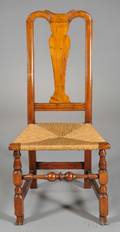 Queen Anne Carved Maple Spanishfoot Side Chair