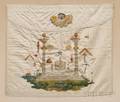 Framed Paintdecorated Silk Masonic Apron