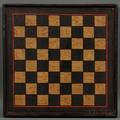 Grainpainted and Decorated Wood Checkerboard