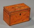 Inlaid Fruitwood Veneer Tea Caddy