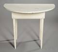 Whitepainted Pine Demilune Console Table