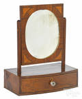 Federal mahogany and maple shaving mirror