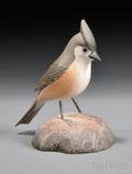 Jess Blackstone Miniature Carved and Painted Titmouse Figure