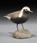 Jess Blackstone Miniature Carved and Painted Blackbellied Plover Figure