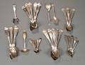 Thirty Assorted Coin Silver Spoons