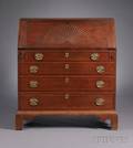 Fine Carved and Stringinlaid Cherry Slantlid Desk