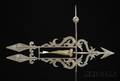 Sheet Copper Banner Weathervane with Revolving Scroll